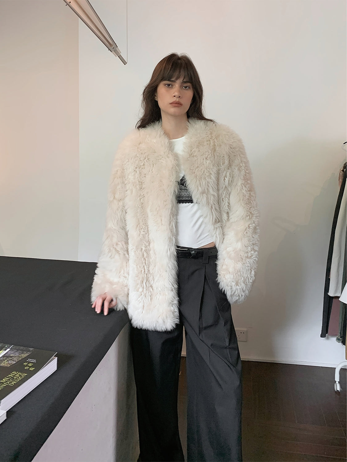 The Toscana — Streamlined Tuscan Curl Shearling Coat