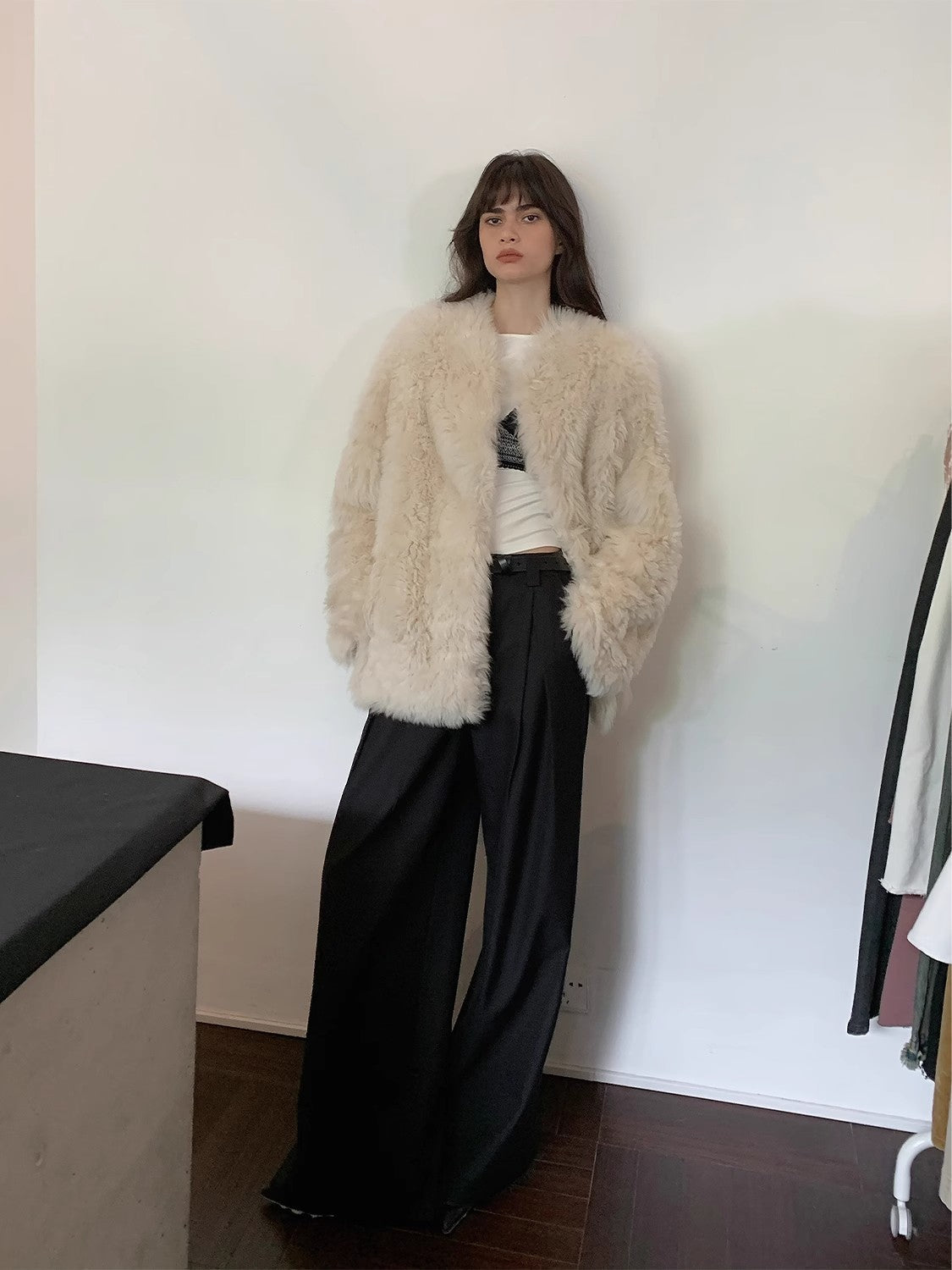 The Toscana — Streamlined Tuscan Curl Shearling Coat