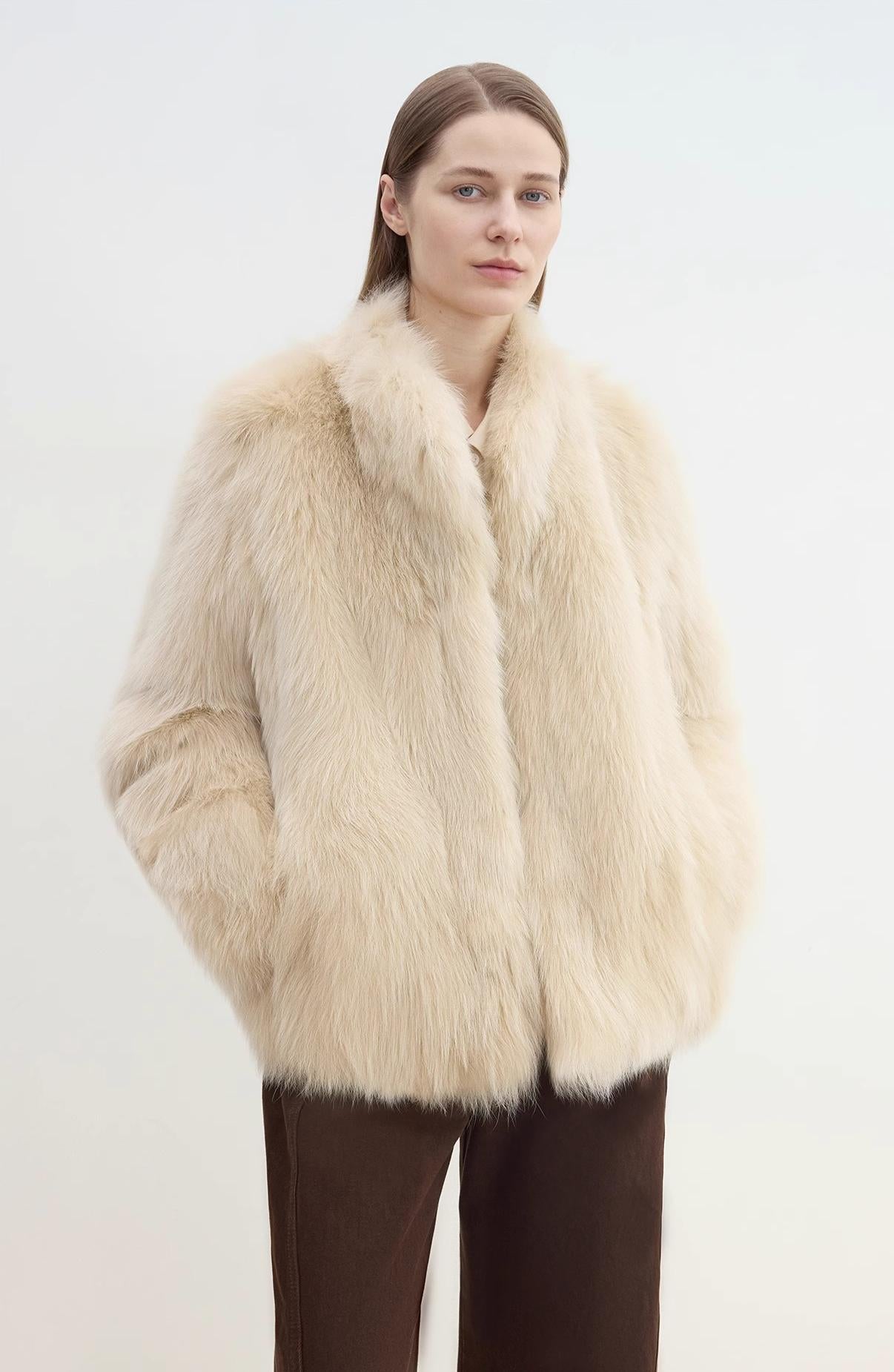 The Helsinki Muse — SAGAFURS Fox Fur Stand-Collar Coat