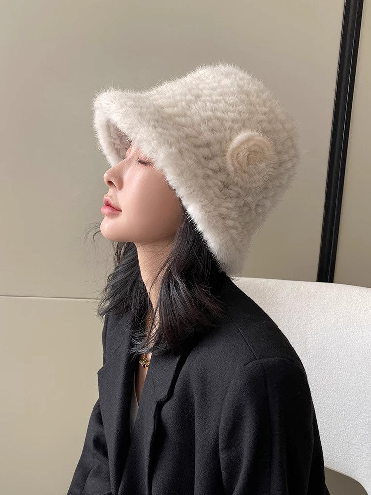 The Winter Column — Mink Wool Woven Bucket Hat