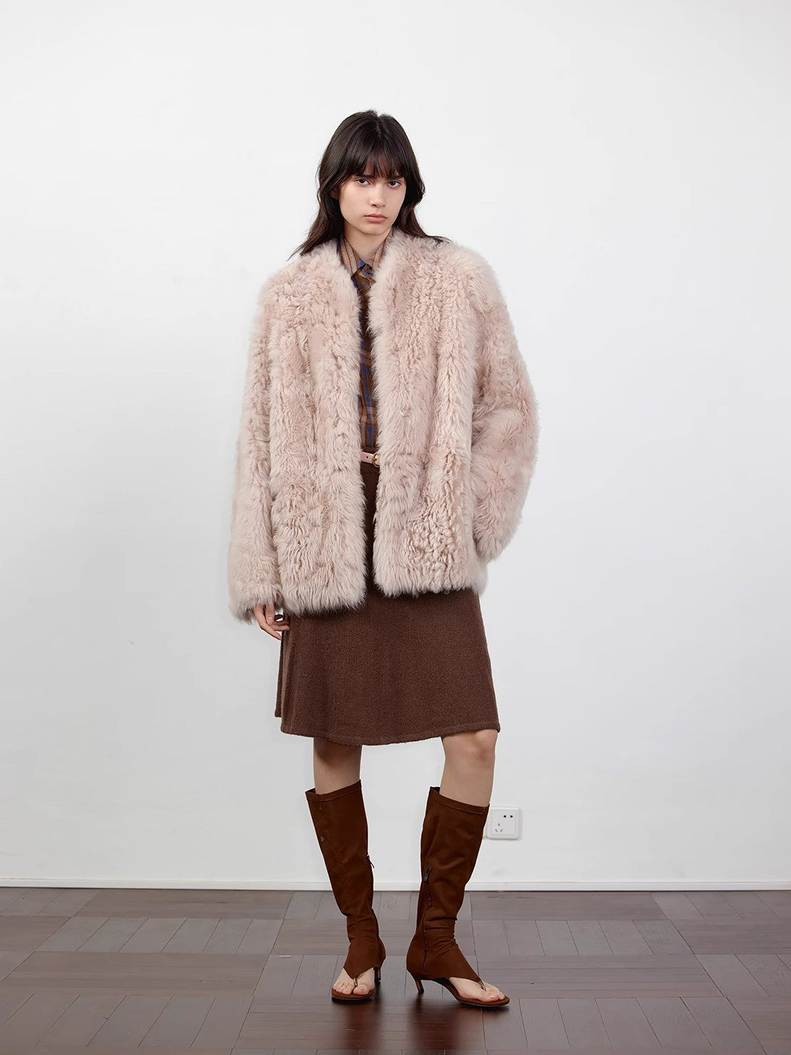 The Toscana — Streamlined Tuscan Curl Shearling Coat