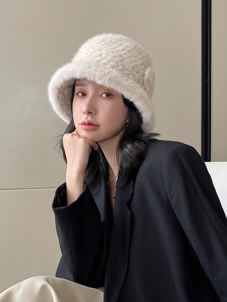 The Winter Column — Mink Wool Woven Bucket Hat