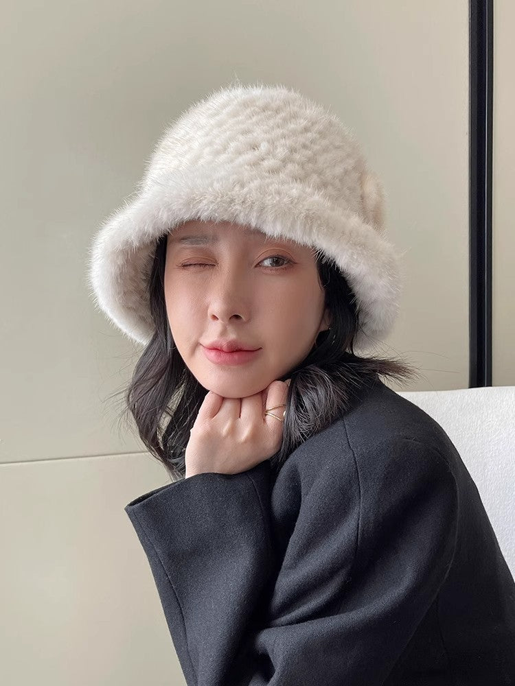 The Winter Column — Mink Wool Woven Bucket Hat