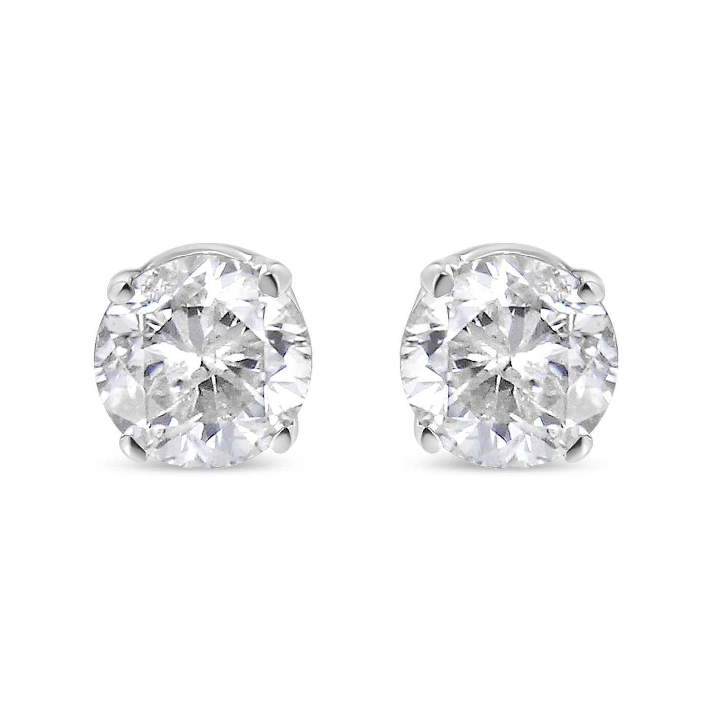 14k White Gold Lab-Grown Diamond Stud Earrings – 5/8 Cttw