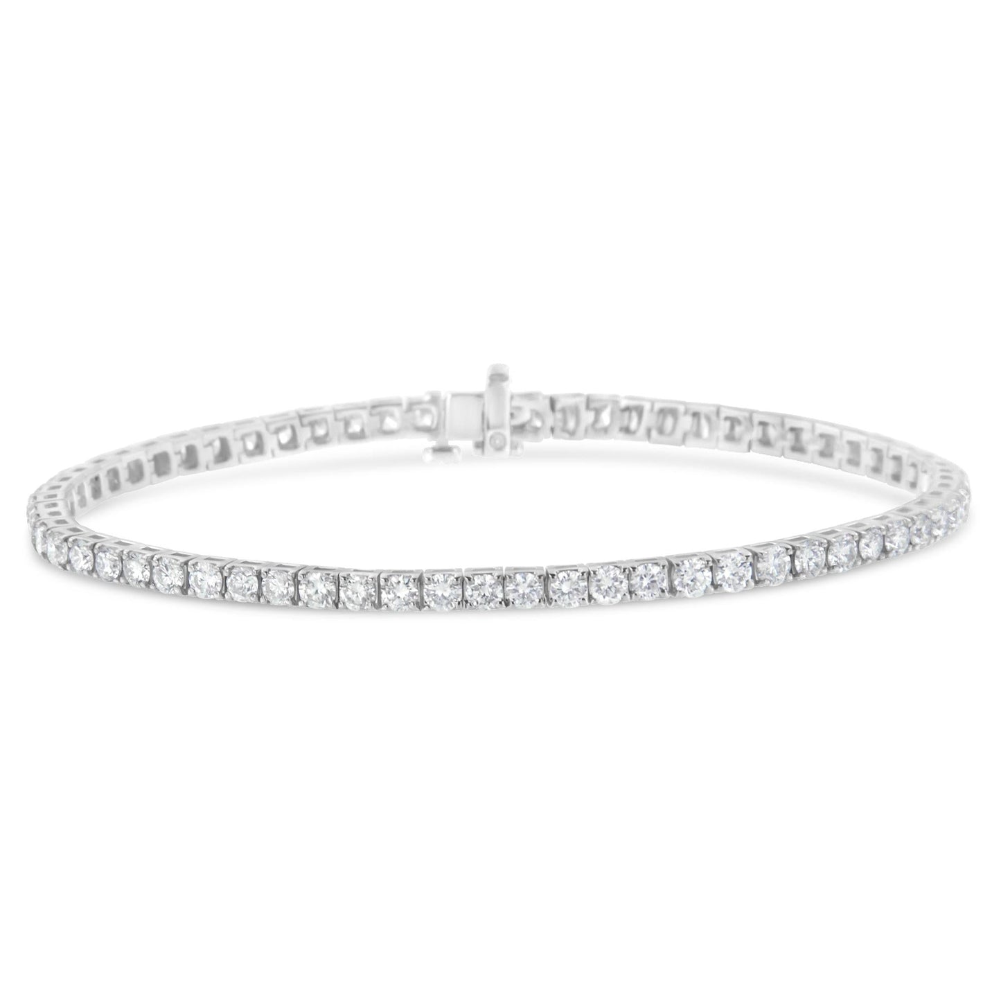 14k White Gold Diamond Tennis Bracelet – 4.00 Cttw