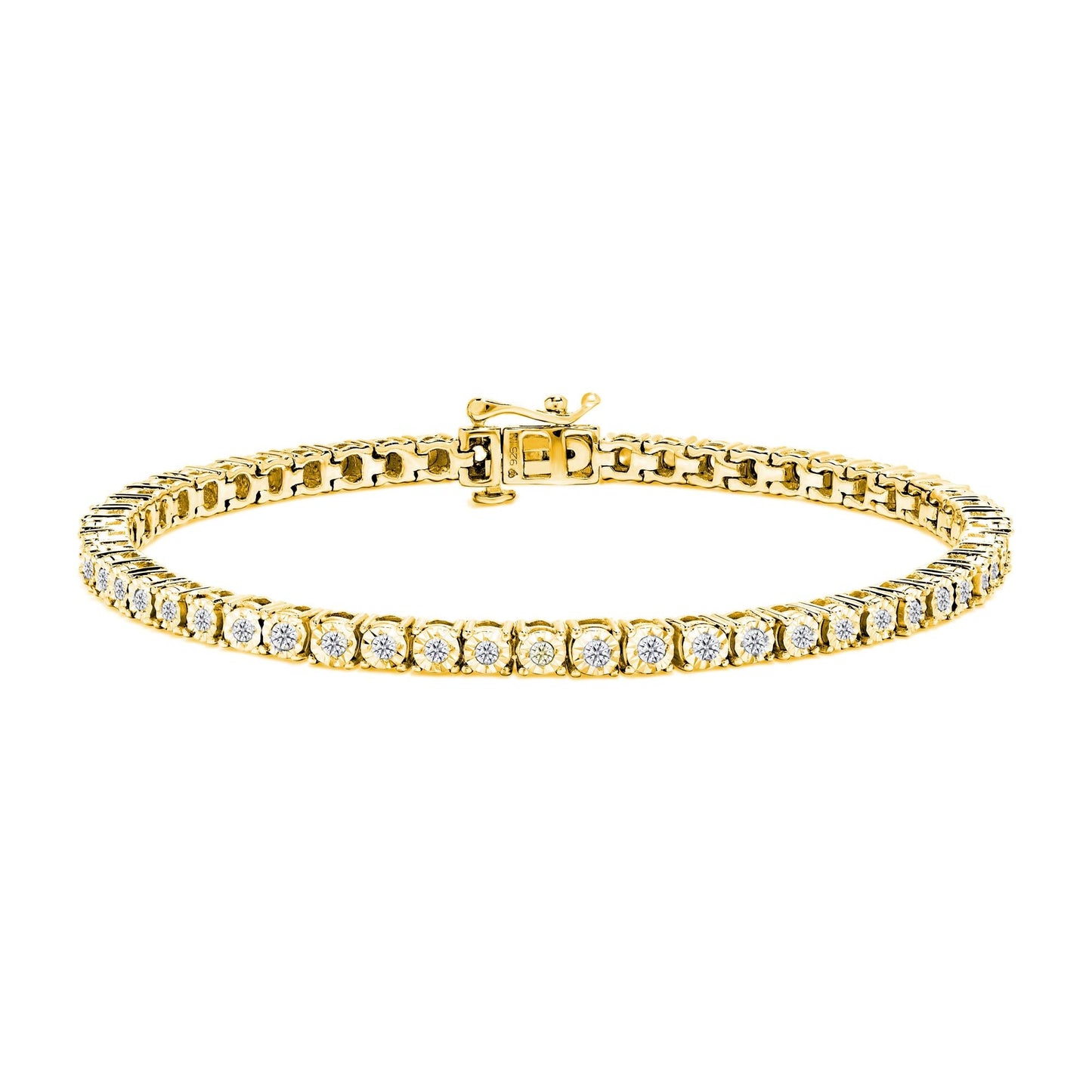 Vintage-Inspired Rose Cut Diamond Tennis Bracelet in Sterling Silver