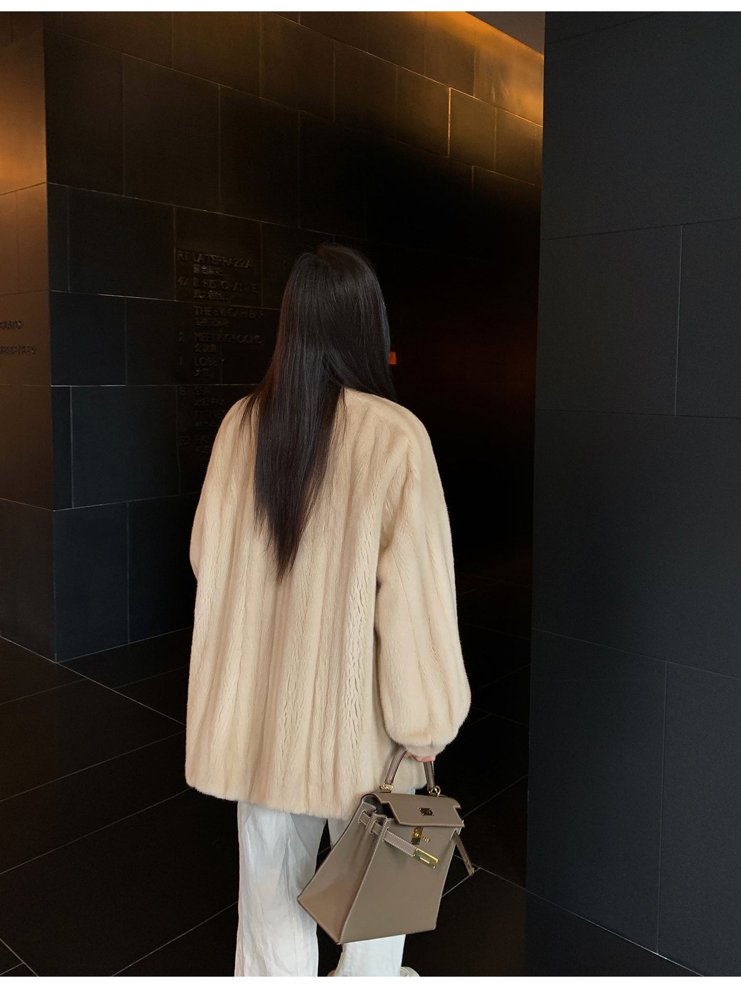 The Kopenhagen Violet — Velvet Whole Mink Stand-Collar Jacket