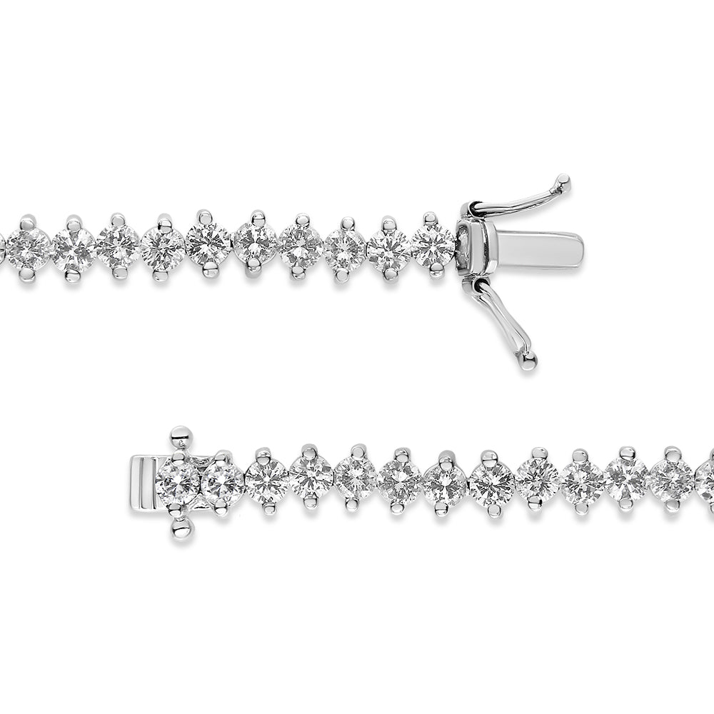 14K White Gold 5 1/2 Cttw Diamond Tennis Bracelet (H-I Color, SI2-I1 Clarity)