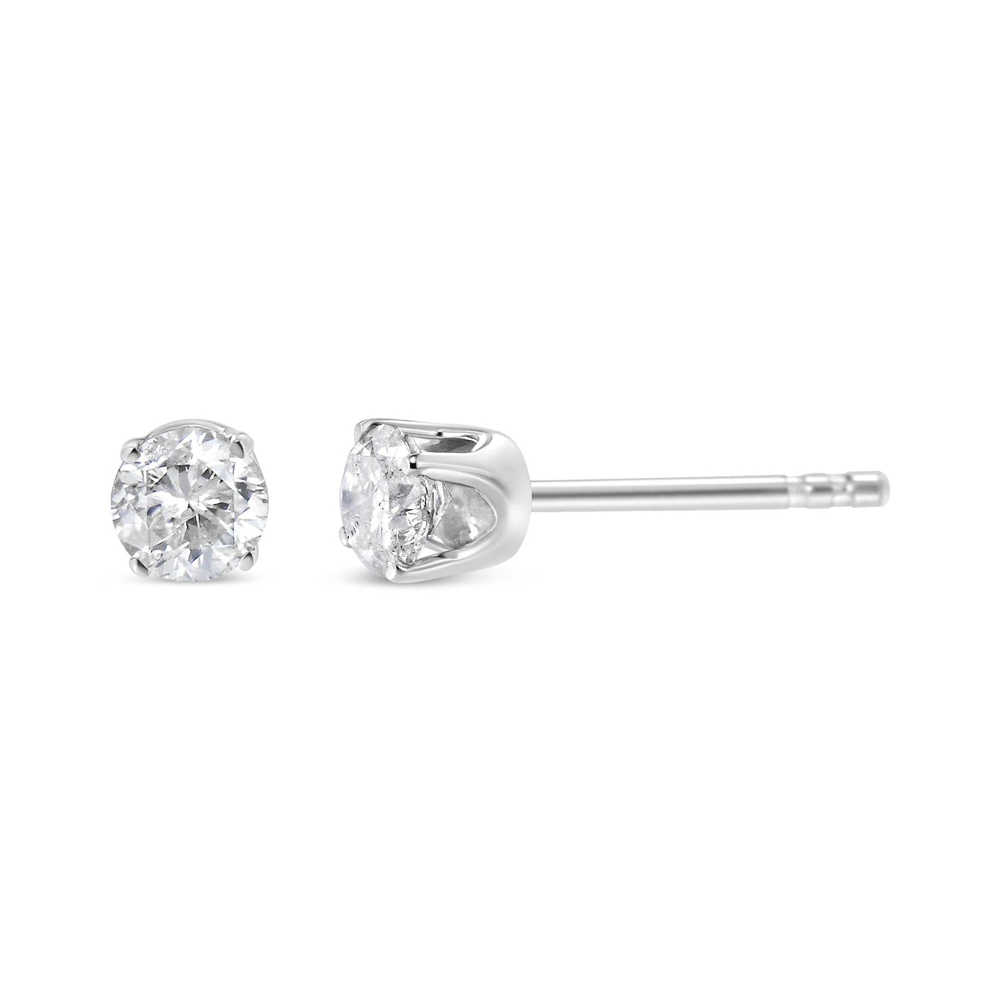 14k White Gold Lab-Grown Diamond Stud Earrings – 5/8 Cttw