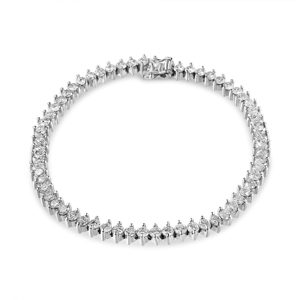 14K White Gold 5 1/2 Cttw Diamond Tennis Bracelet (H-I Color, SI2-I1 Clarity)