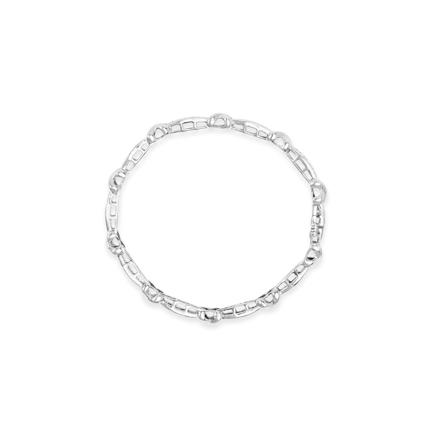 14K White Gold Baguette-Cut Diamond X-Link Bracelet – 2.00 CTW