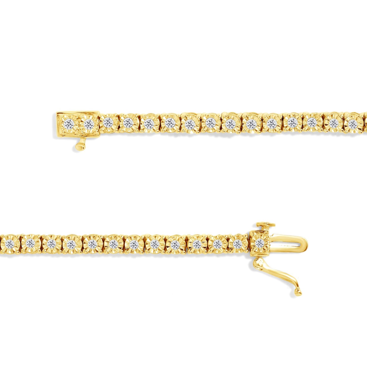 Vintage-Inspired Rose Cut Diamond Tennis Bracelet in Sterling Silver