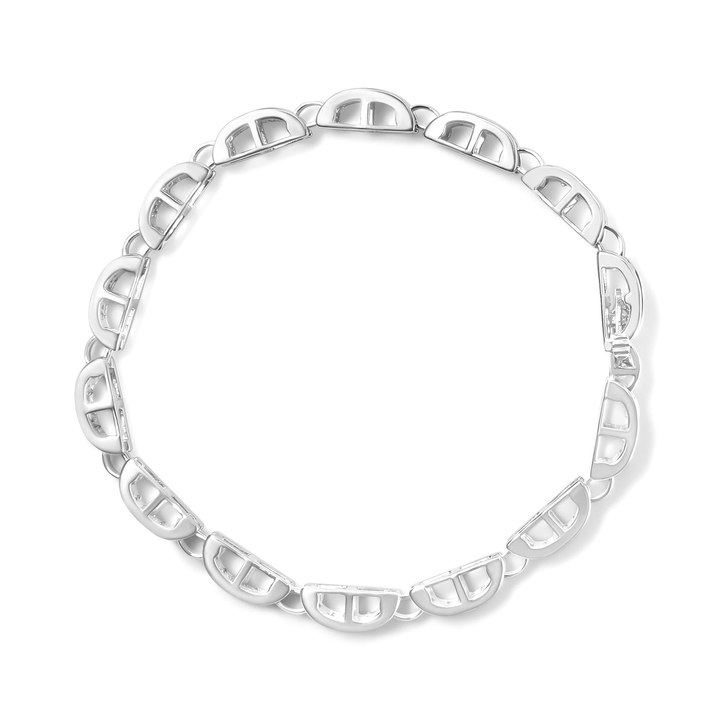 3.0 Carat Princess Cut Diamond Tennis Bracelet in 14K White Gold