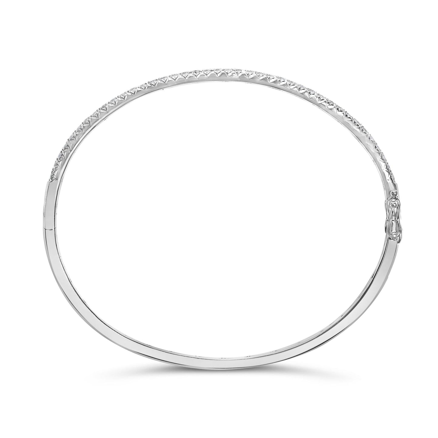 14K Rose Gold 1.00 CTW Half Eternity Diamond Bangle Bracelet