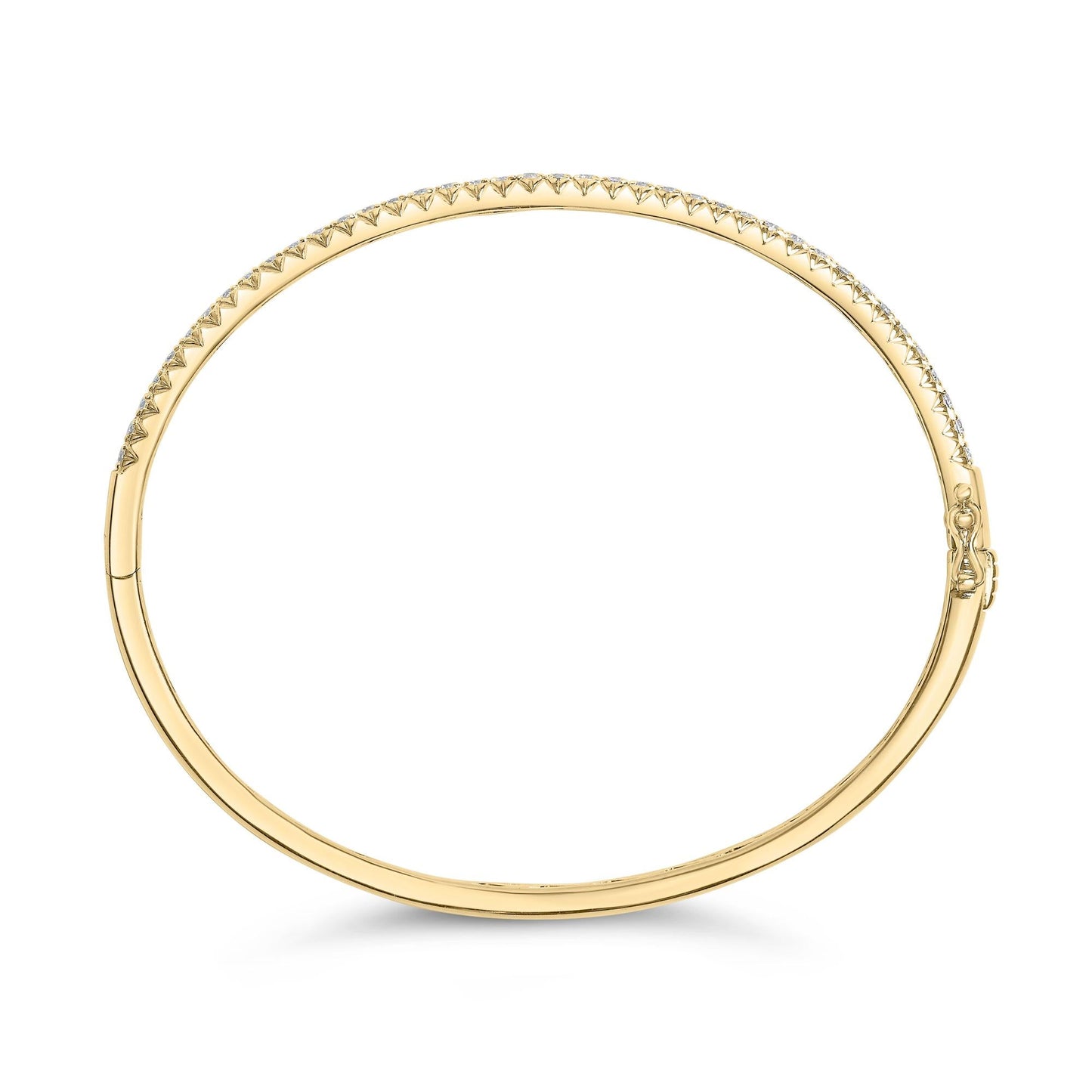 14K Rose Gold 1.00 CTW Half Eternity Diamond Bangle Bracelet