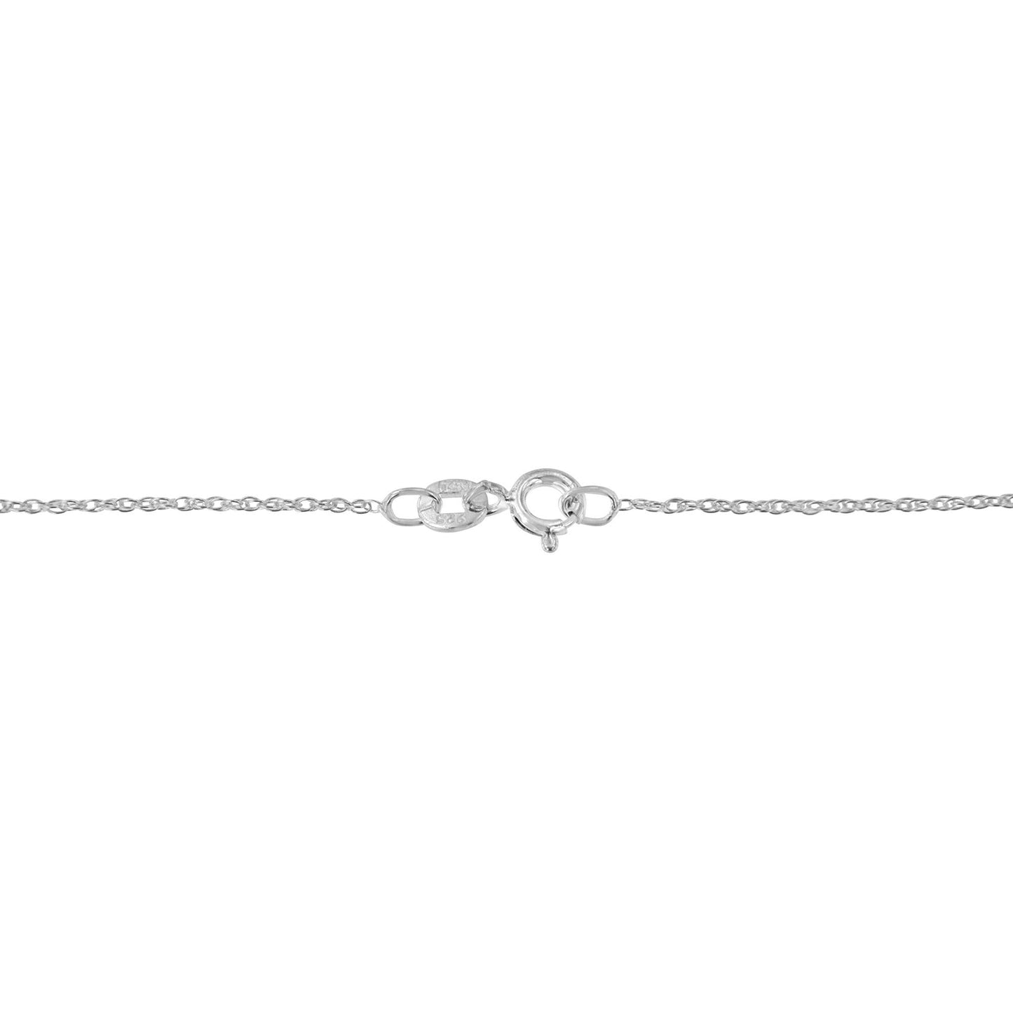 .925 Sterling Silver 1 3/8 Cttw Baguette Diamond Heart Pendant Necklace