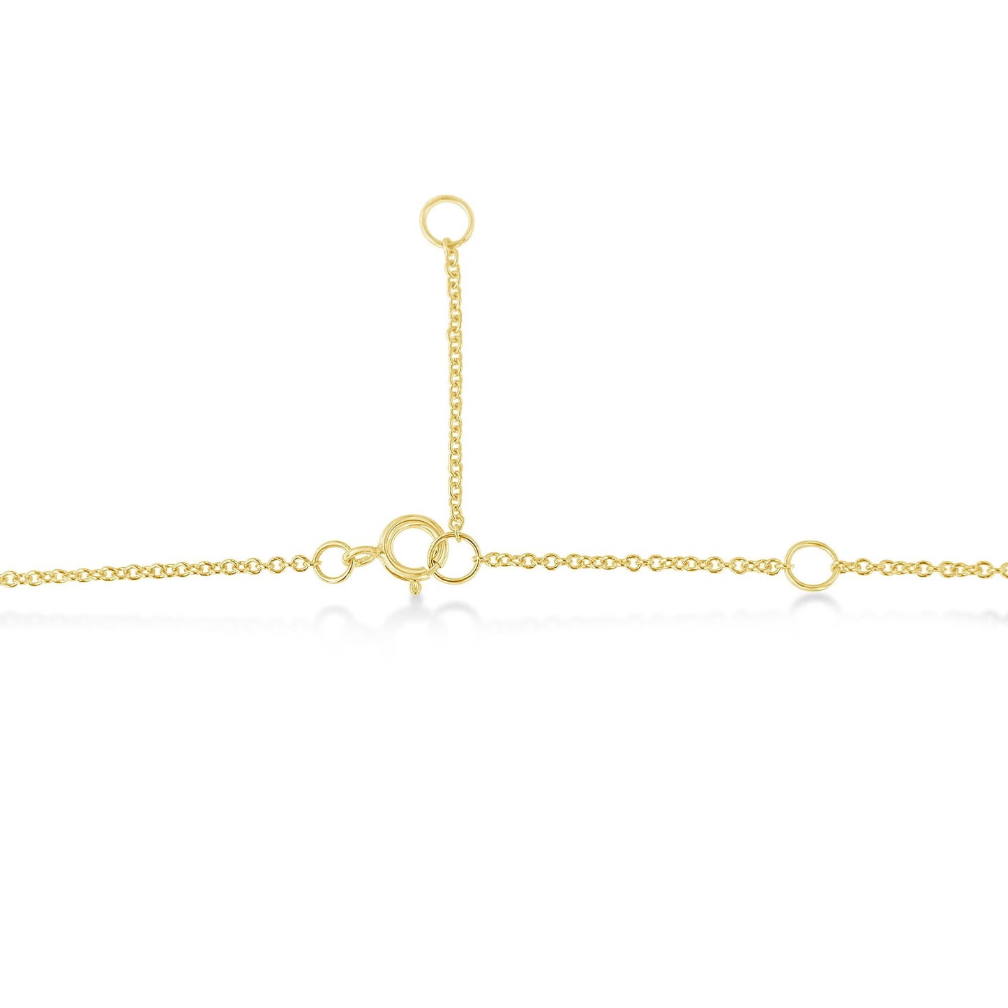 10K Yellow Gold 1/5 Carat Round Brilliant-Cut Diamond Modern Bezel-Set Solitaire Pendant Necklace (H–I Color, SI Clarity) | Adjustable 16"–18" Cable Chain