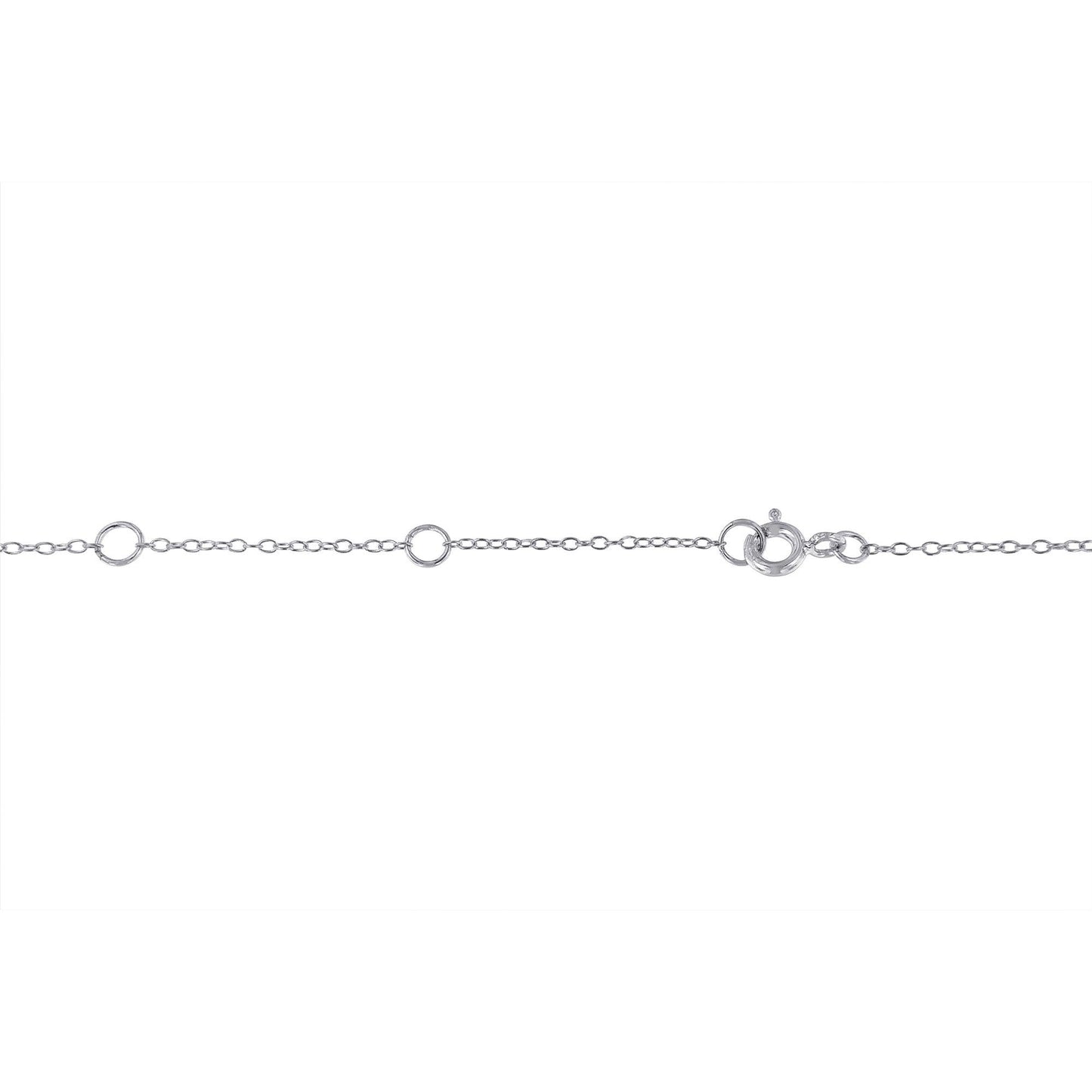 0.75 Ct Blue Diamond Yard Necklace in Sterling Silver