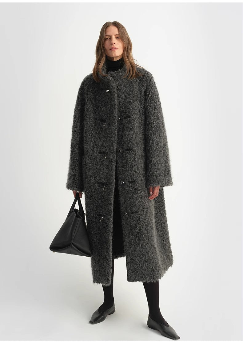 The Cape Town Circle — Mohair & Virgin Wool Stand-Collar Coat
