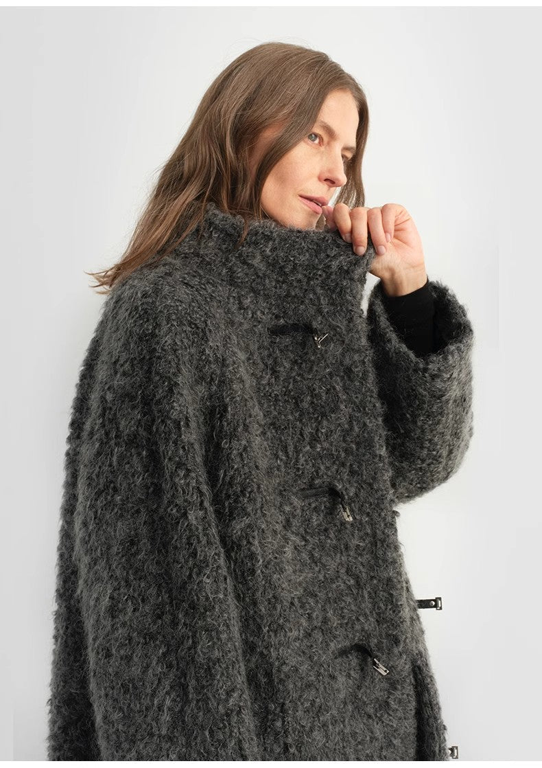 The Cape Town Circle — Mohair & Virgin Wool Stand-Collar Coat