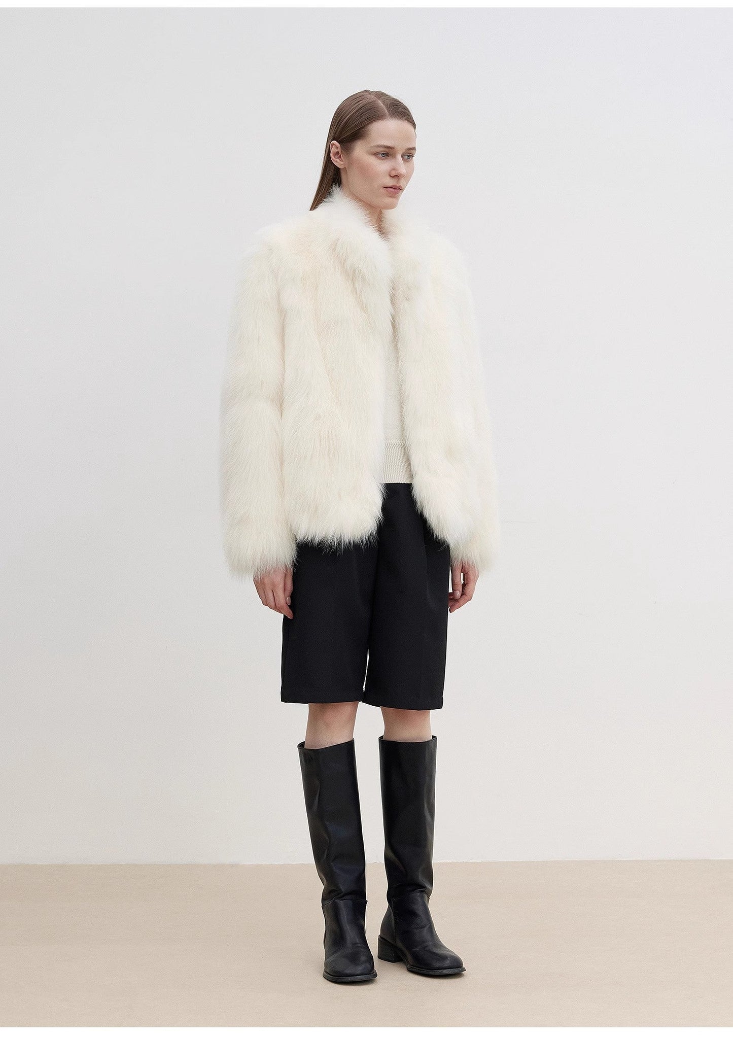 The Helsinki Muse — SAGAFURS Fox Fur Stand-Collar Coat