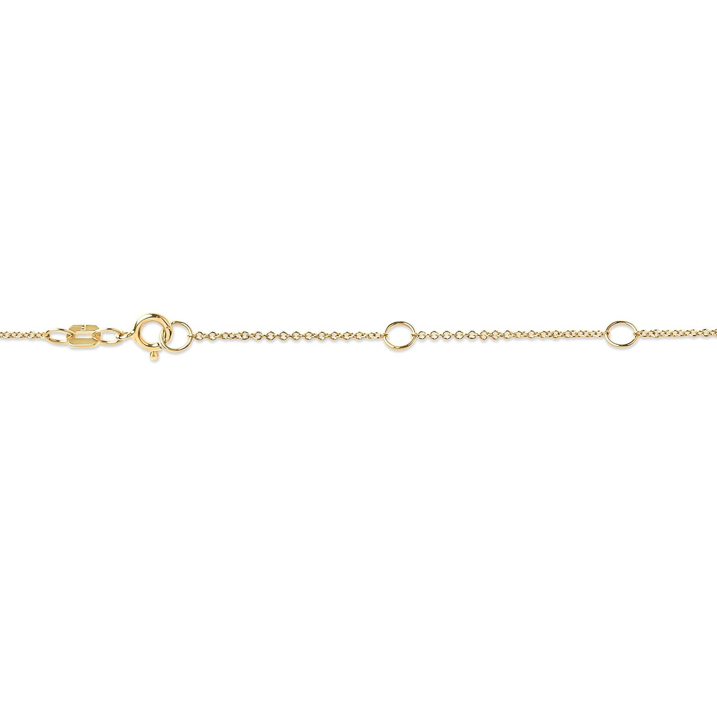 10K Yellow Gold 1/5 Carat Round Brilliant-Cut Diamond Modern Bezel-Set Solitaire Pendant Necklace (H–I Color, SI Clarity) | Adjustable 16"–18" Cable Chain