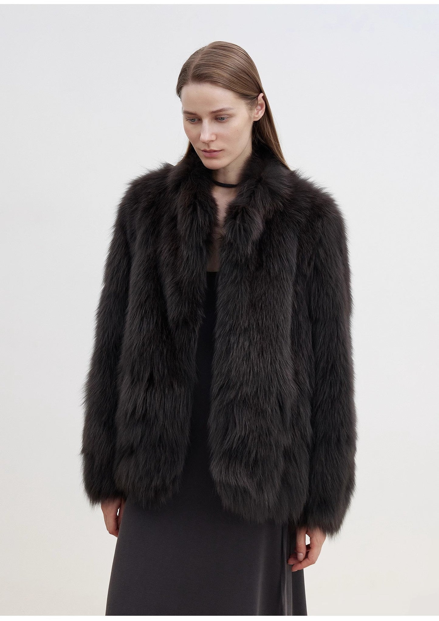 The Helsinki Muse — SAGAFURS Fox Fur Stand-Collar Coat