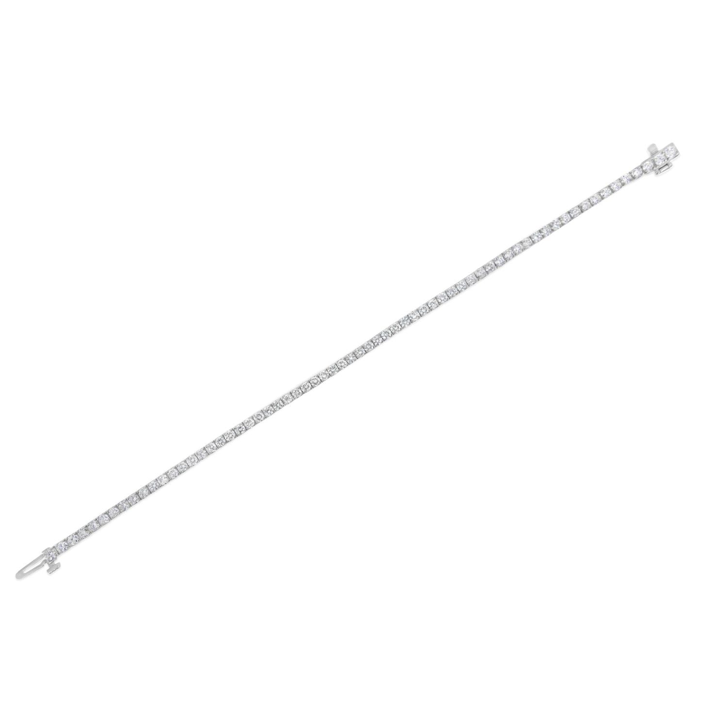 14k White Gold Diamond Tennis Bracelet – 4.00 Cttw