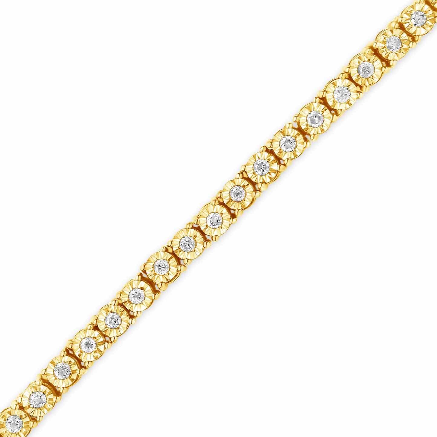 Vintage-Inspired Rose Cut Diamond Tennis Bracelet in Sterling Silver