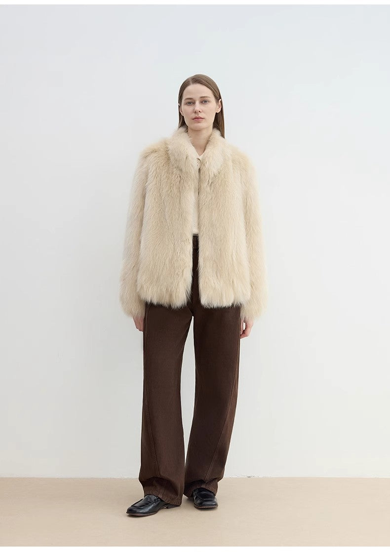 The Helsinki Muse — SAGAFURS Fox Fur Stand-Collar Coat