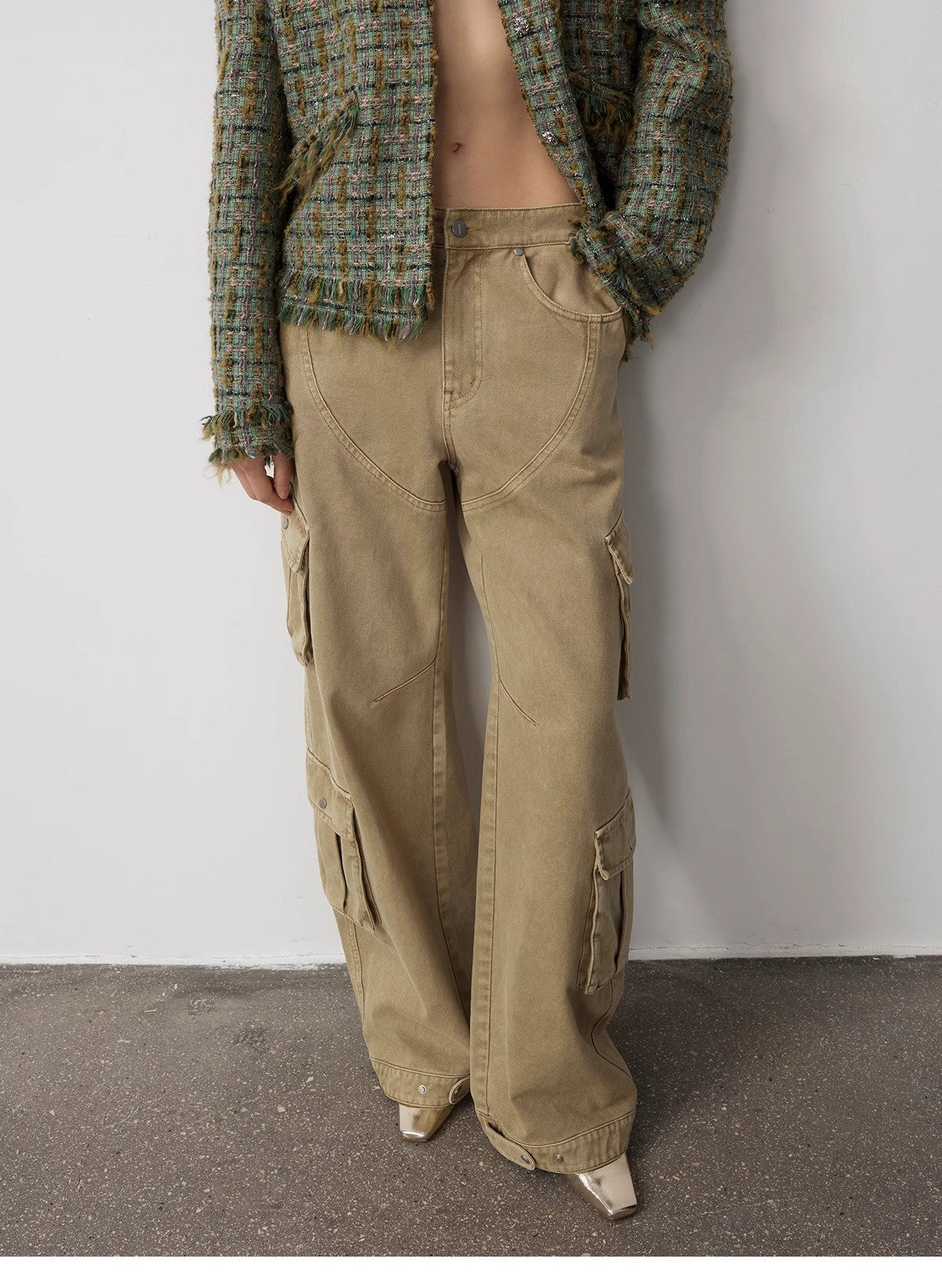 Loose Workwear Micro-Cocoon Wide-Leg Jeans
