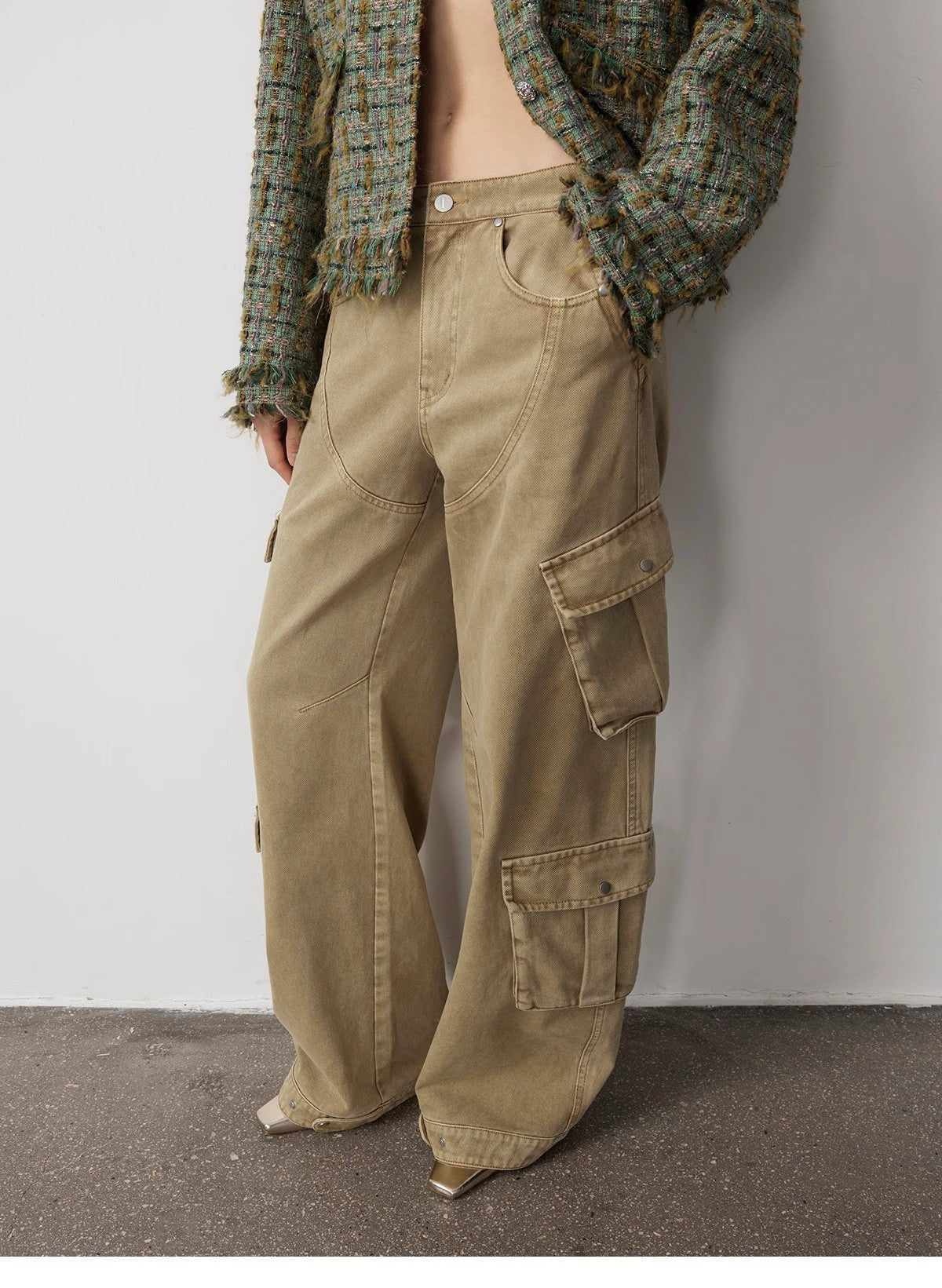 Loose Workwear Micro-Cocoon Wide-Leg Jeans