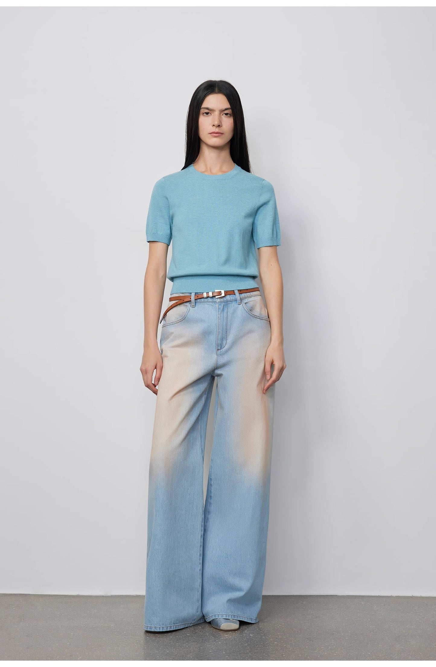 Luxury Low-Waist Wide-Leg Flared Jeans