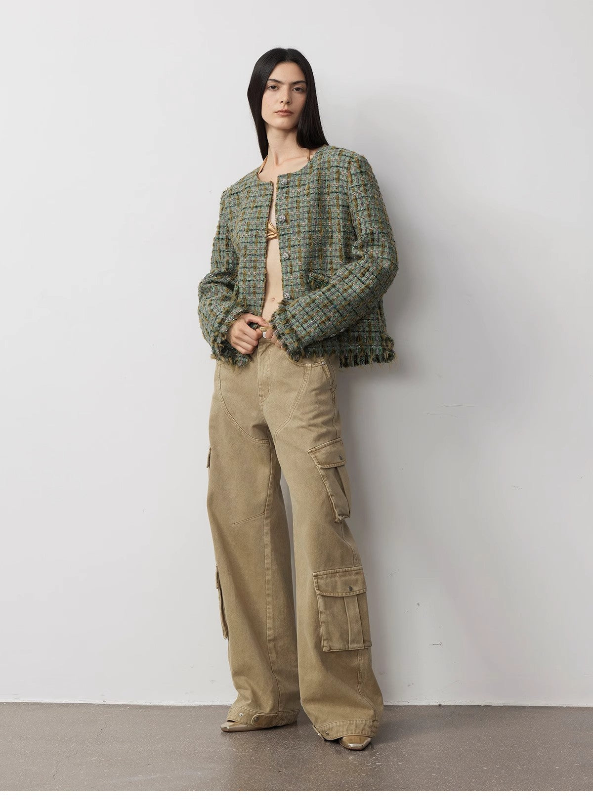 Loose Workwear Micro-Cocoon Wide-Leg Jeans