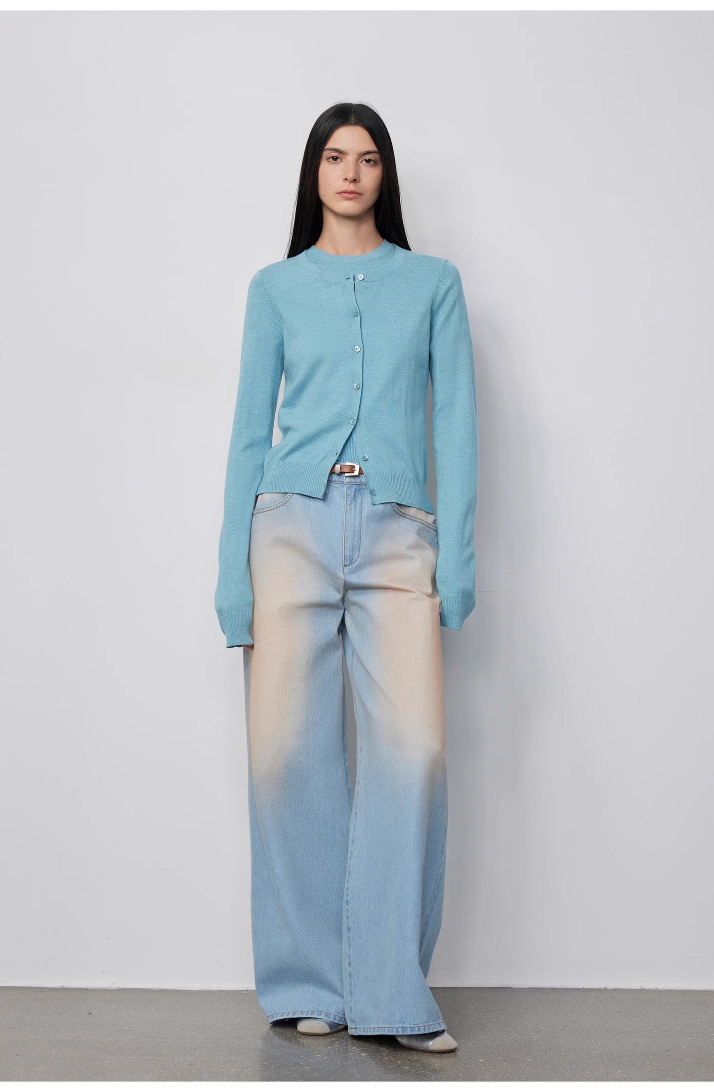 Luxury Low-Waist Wide-Leg Flared Jeans