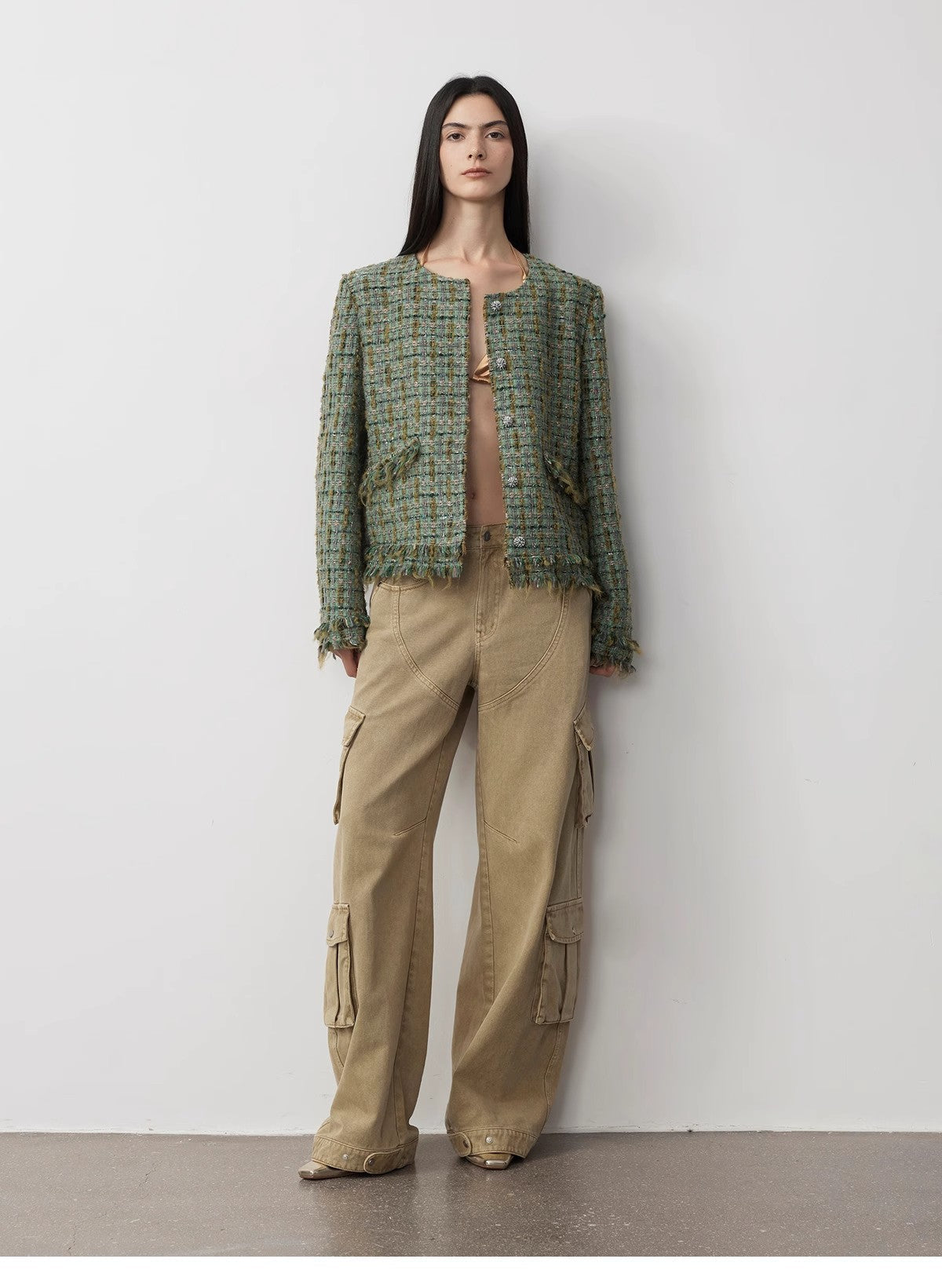 Loose Workwear Micro-Cocoon Wide-Leg Jeans