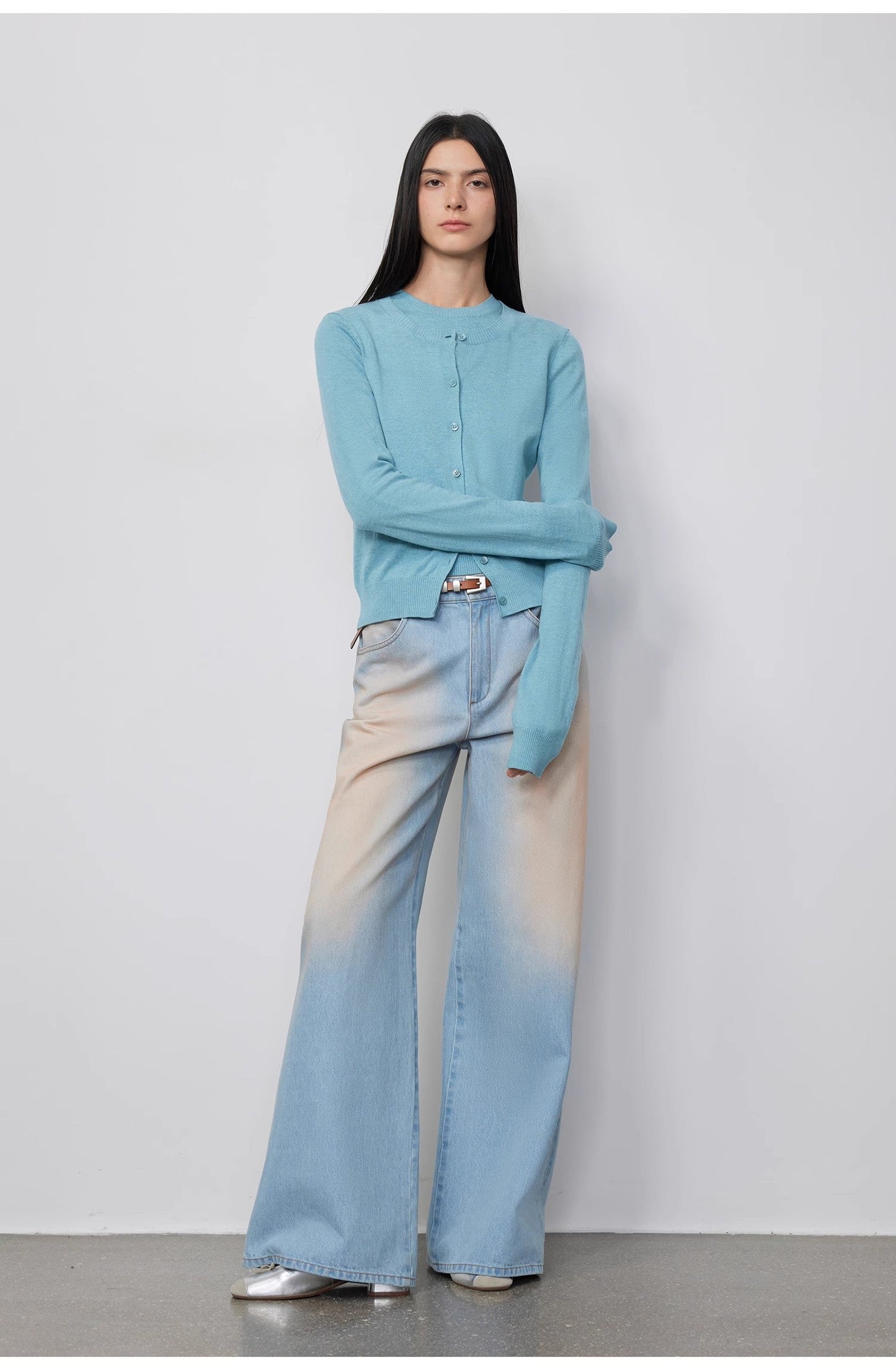 Luxury Low-Waist Wide-Leg Flared Jeans