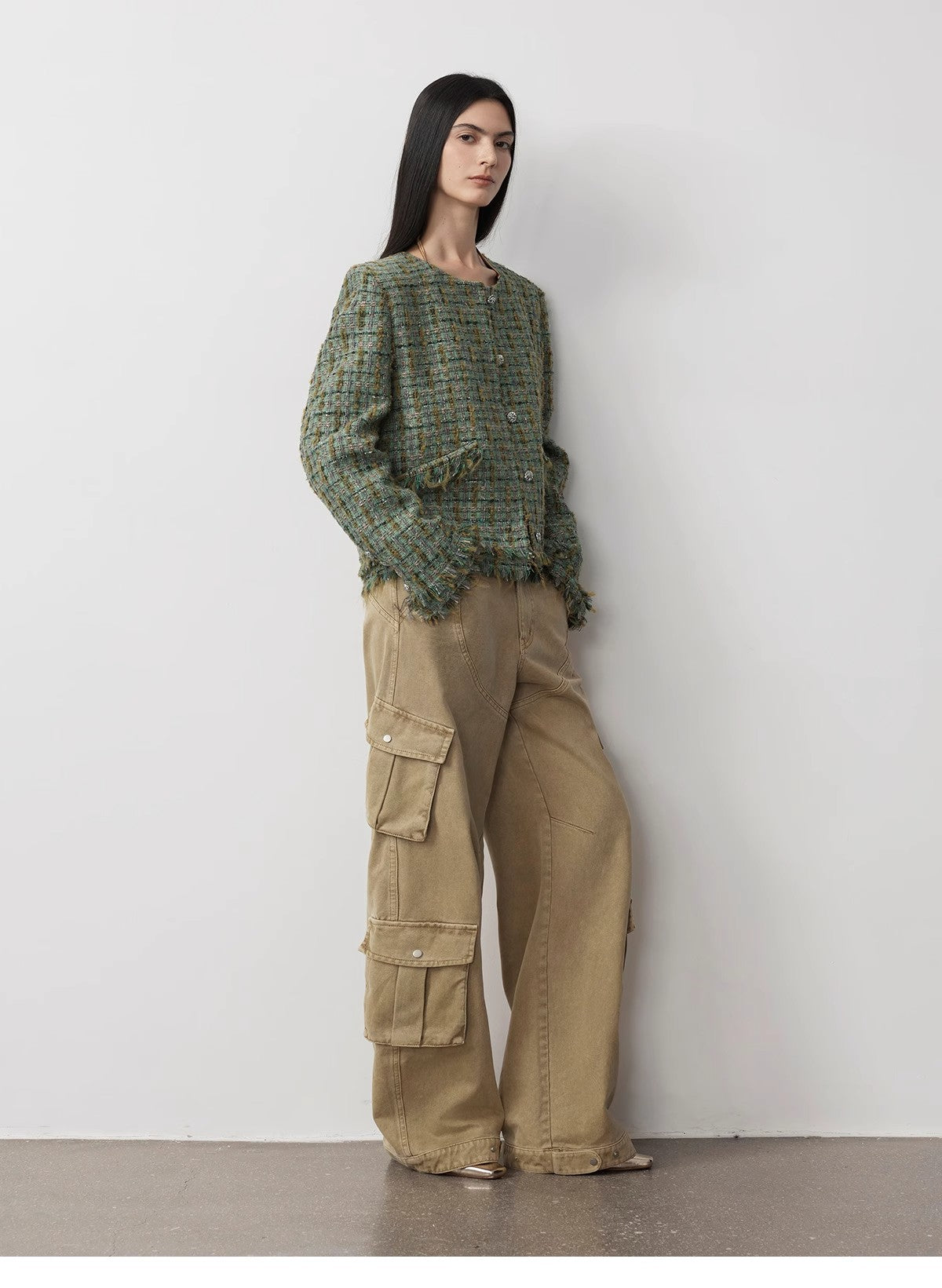 Loose Workwear Micro-Cocoon Wide-Leg Jeans