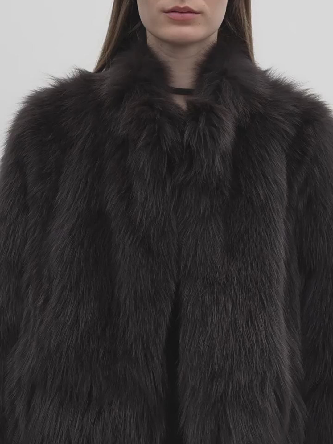 The Helsinki Muse — SAGAFURS Fox Fur Stand-Collar Coat