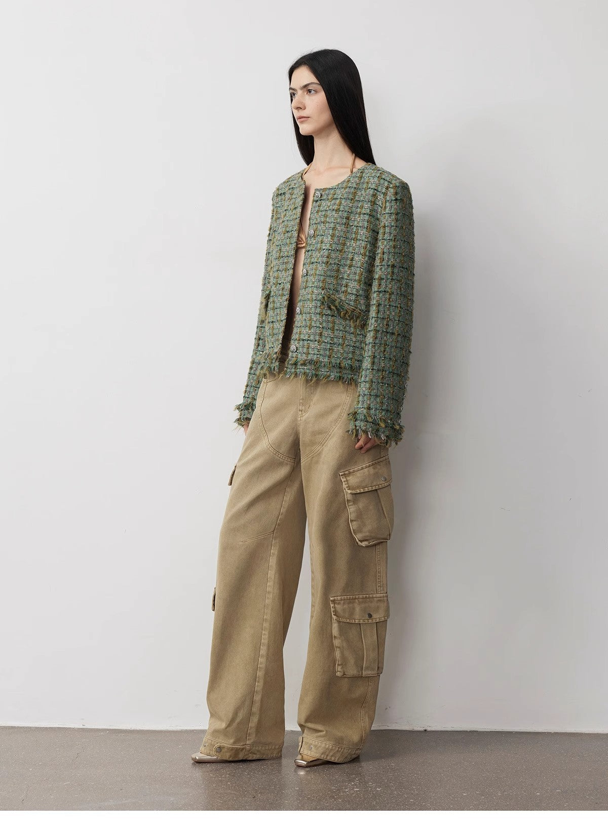 Loose Workwear Micro-Cocoon Wide-Leg Jeans
