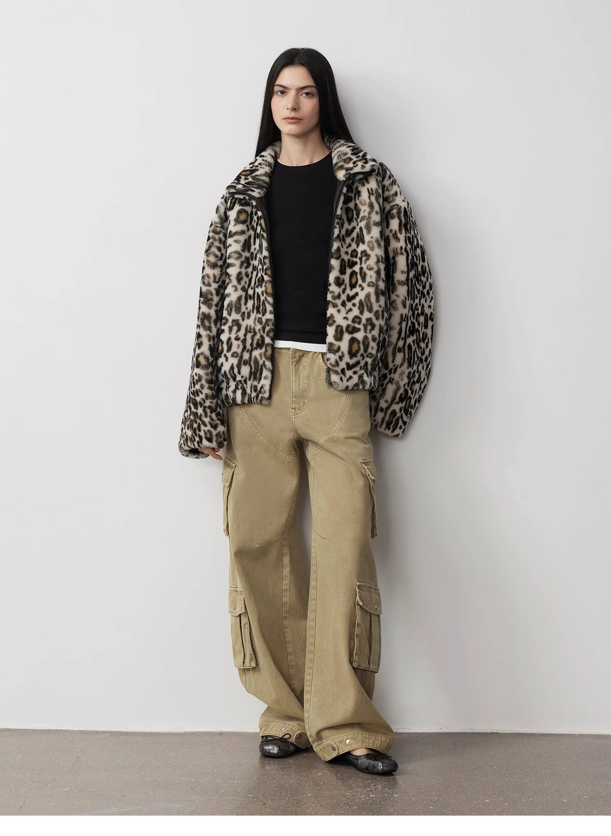 Loose Workwear Micro-Cocoon Wide-Leg Jeans