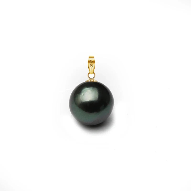 QIXIZHUYAN — Black Baroque Tahitian Pearl Pendant