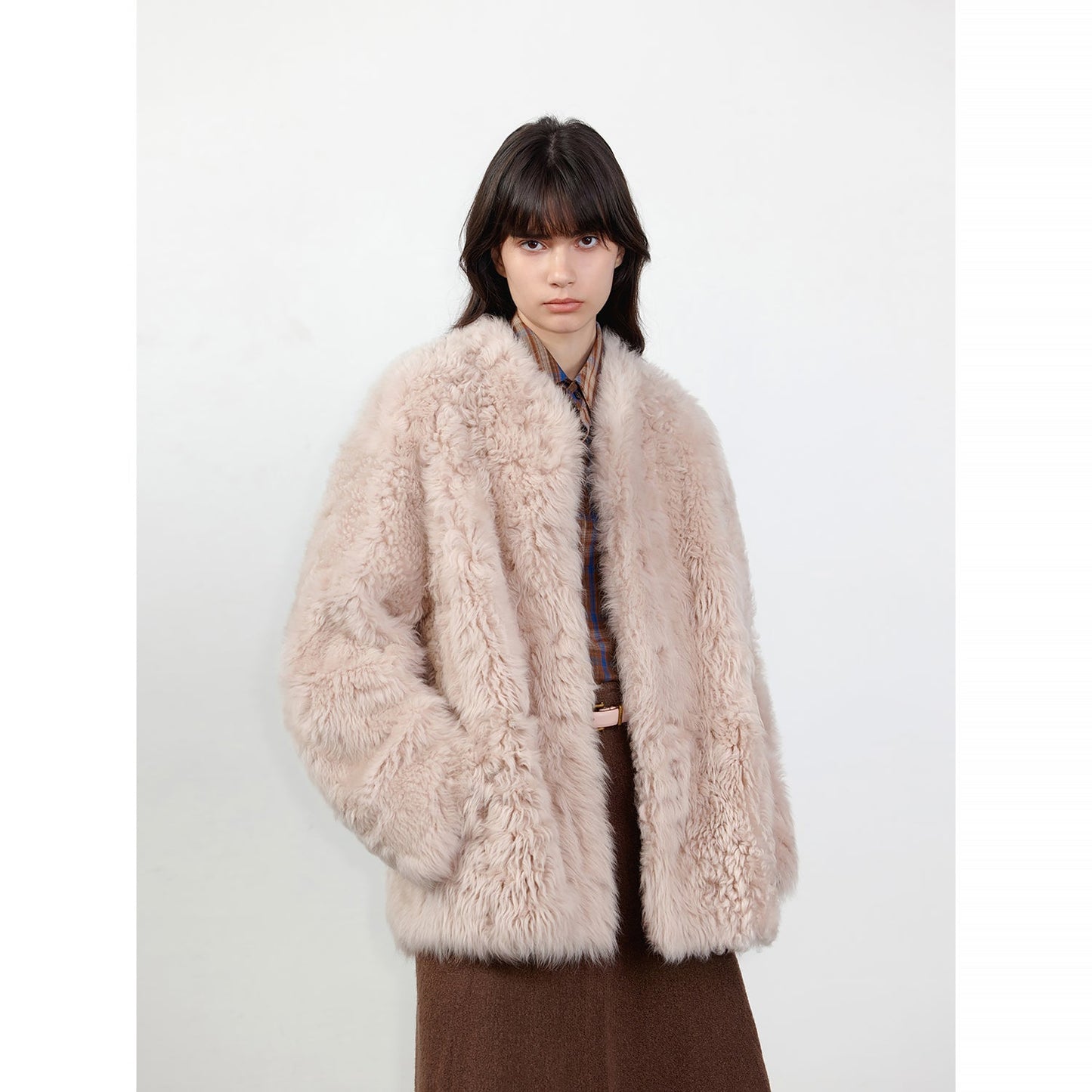 The Toscana — Streamlined Tuscan Curl Shearling Coat