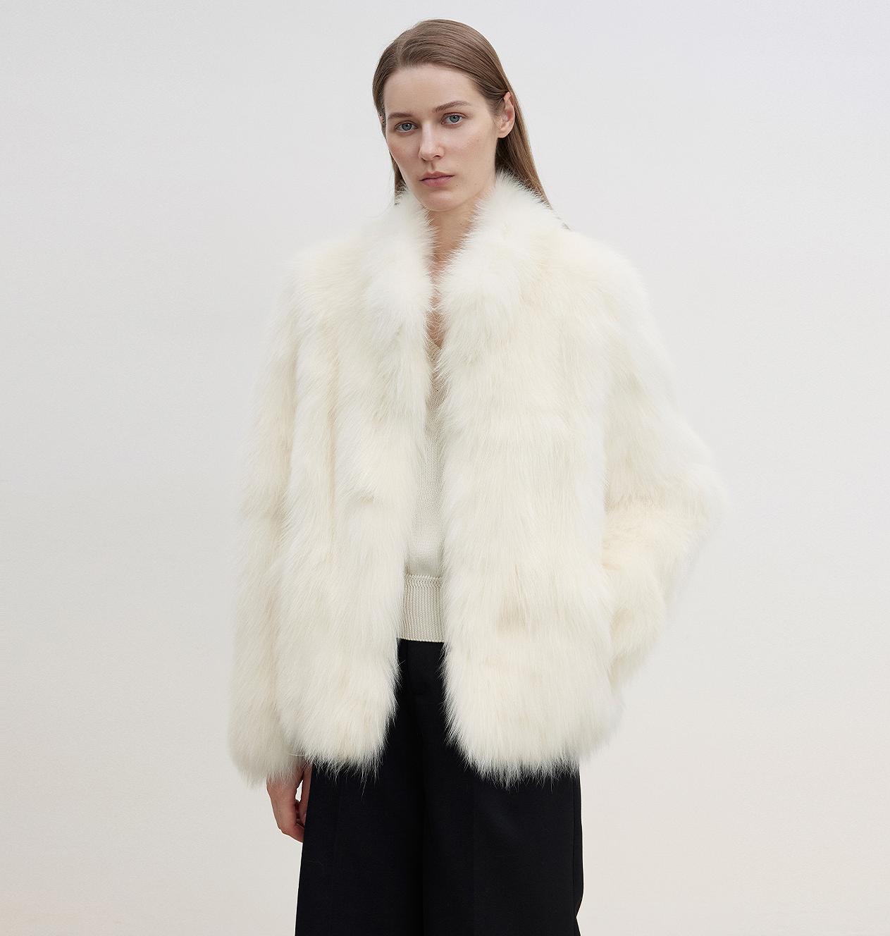 The Helsinki Muse — SAGAFURS Fox Fur Stand-Collar Coat