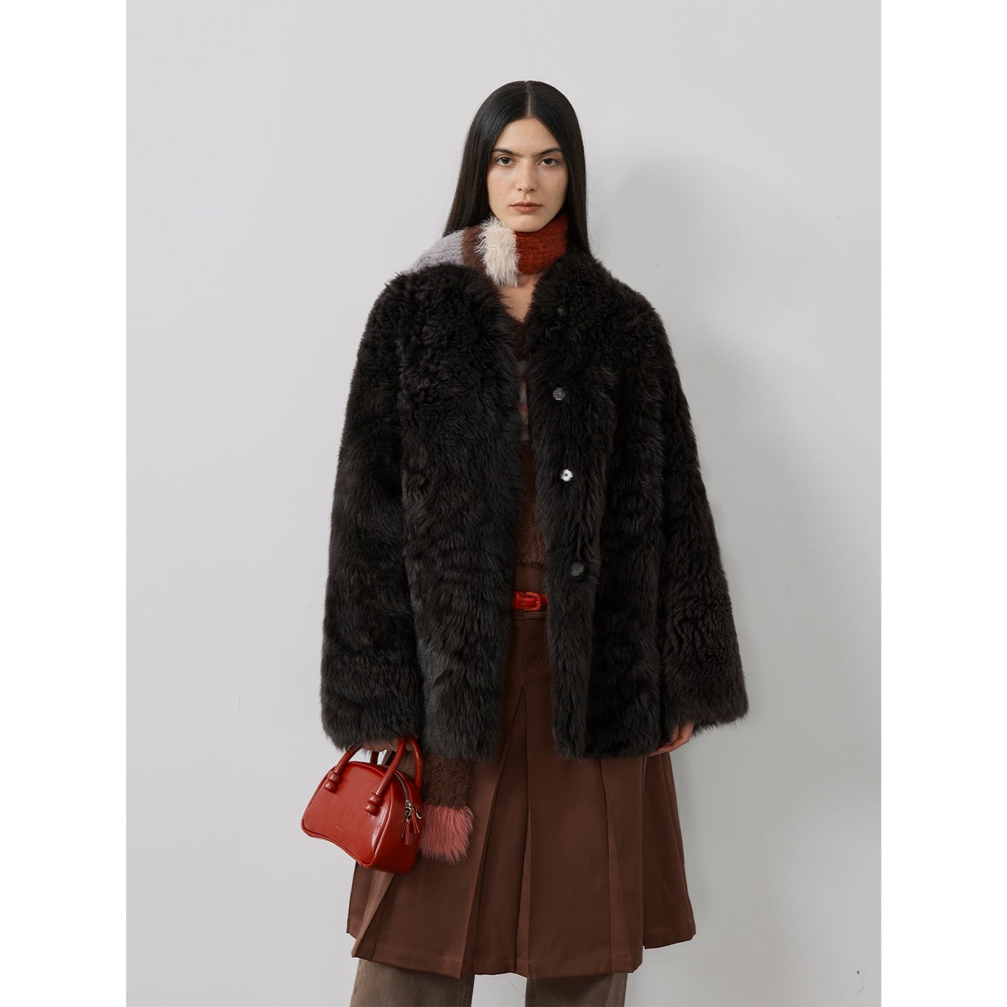 The Toscana — Streamlined Tuscan Curl Shearling Coat