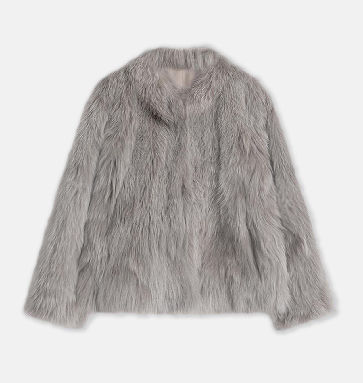 The Helsinki Muse — SAGAFURS Fox Fur Stand-Collar Coat