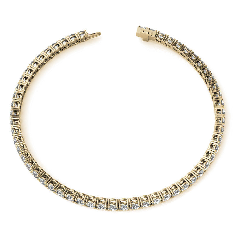 14K White Gold 5 1/4 CTW Diamond S-Link Floral Cluster Tennis Bracelet – 7"