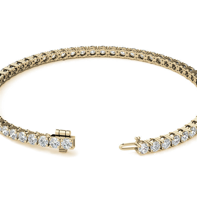 14K White Gold 5 1/4 CTW Diamond S-Link Floral Cluster Tennis Bracelet – 7"