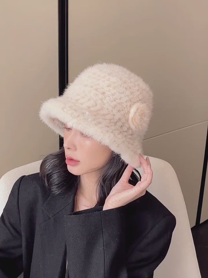 The Winter Column — Mink Wool Woven Bucket Hat