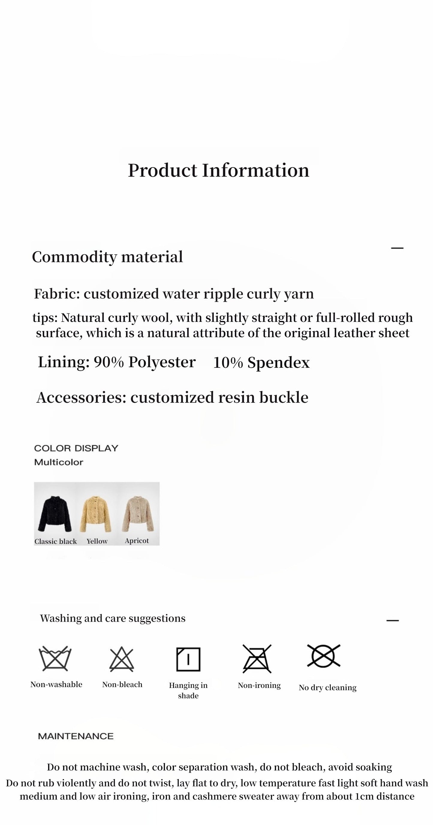 Little Bear's Thoughts New Zealand Imported Sheepskin Coat